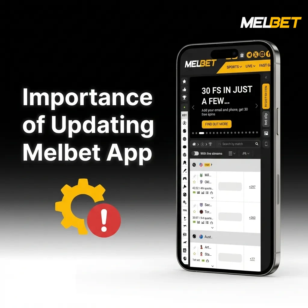 Updated Melbet app interface showing improved security features and faster loading for betting and casino games