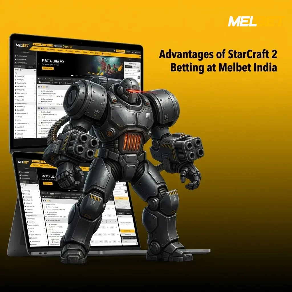 Melbet India StarCraft 2 betting advantages including UPI payments, live streaming, welcome bonus and competitive odds