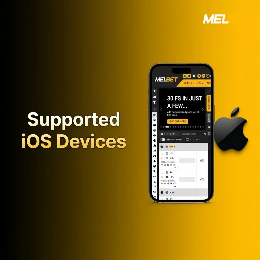 List of supported iOS devices including iPhone 13 to iPhone 8, iPhone SE, iPad Pro, iPad Air, and iPad mini models