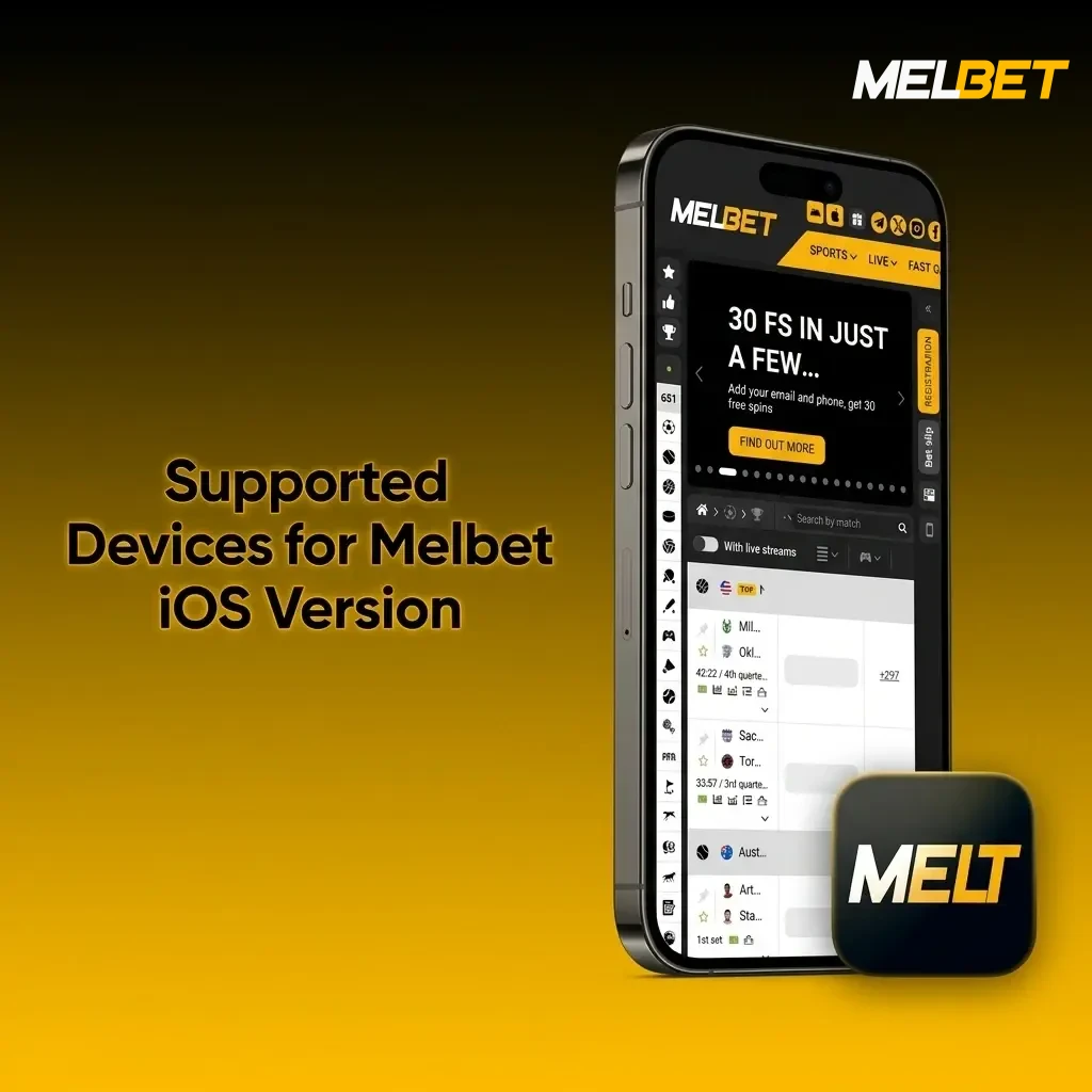 Apple iPhone and iPad models supported by Melbet iOS app including iPhone 15 Pro Max, 14, 13, 12, SE 2022